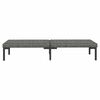 vidaXL 3 Piece Garden Lounge Set Dark Grey Half Round Poly Rattan