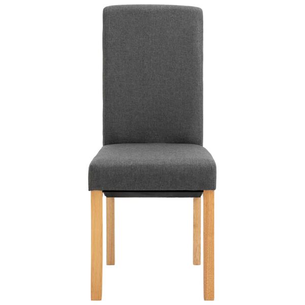 vidaXL Dining Chairs 4 pcs Gray Fabric