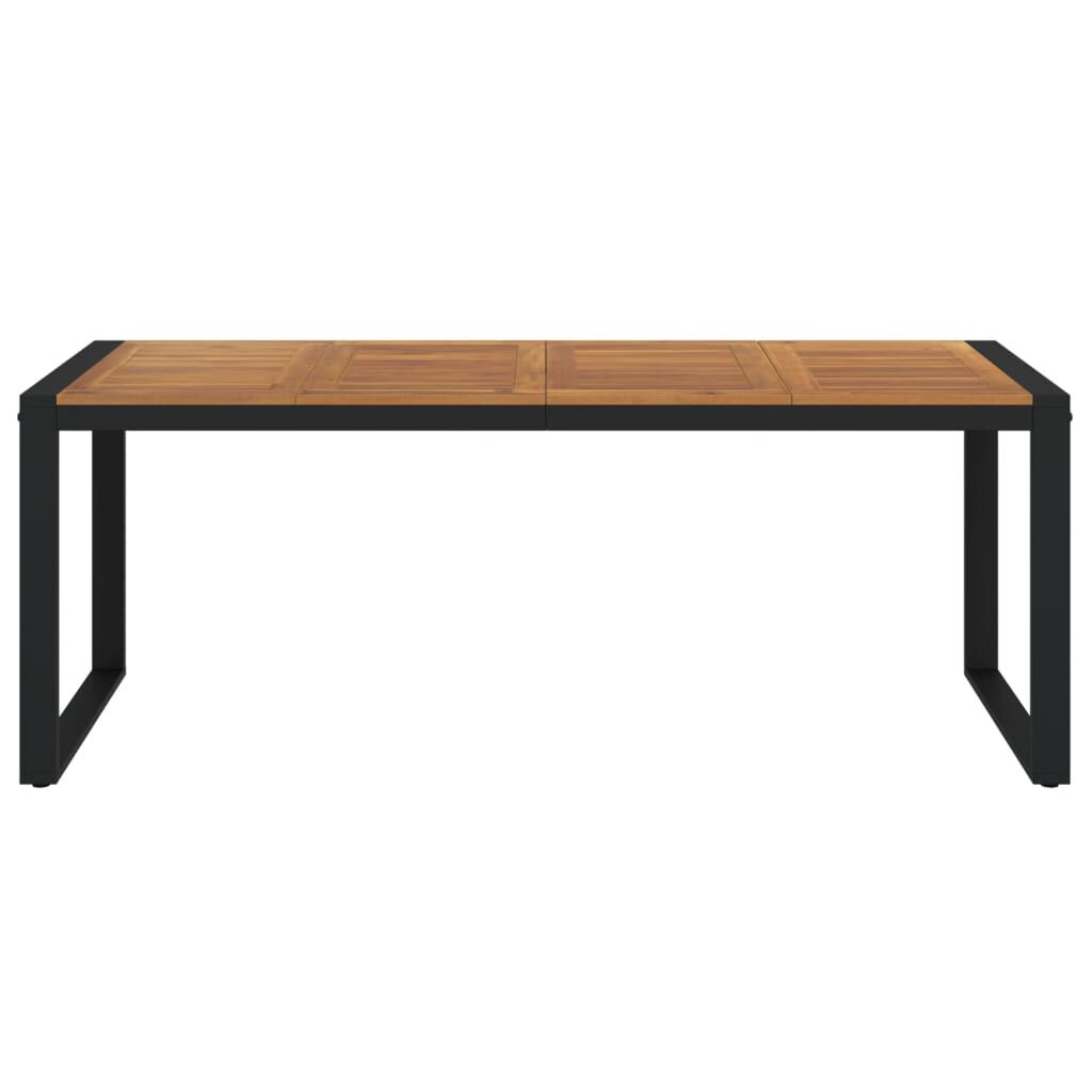 vidaXL Garden Table with U-shaped Legs 200x90x75 cm Solid Wood Acacia