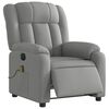 vidaXL Electric Massage Recliner Chair Light Grey Fabric