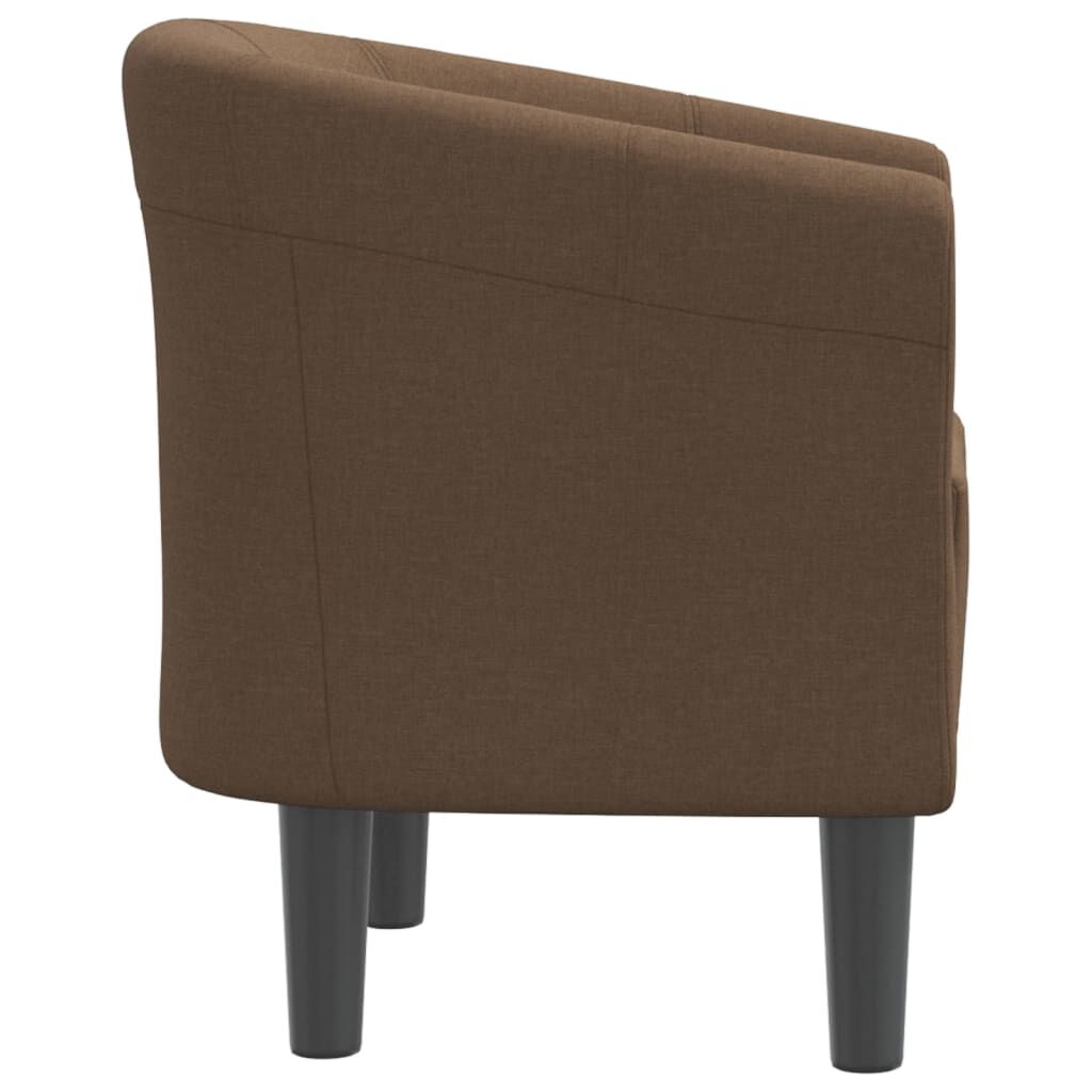 vidaXL Tub Chair Brown Fabric