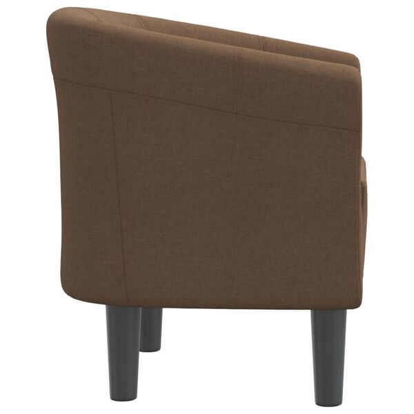 vidaXL Tub Chair Brown Fabric