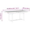 vidaXL 7 Piece Garden Dining Set Beige Poly Rattan and Solid Wood