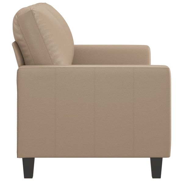 vidaXL 2-Seater Sofa Cappuccino 120 cm Faux Leather