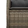 vidaXL 9 Piece Garden Bistro Set with Cushions Grey Poly Rattan