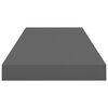 vidaXL Floating Wall Shelf High Gloss Grey 60x23.5x3.8 cm MDF
