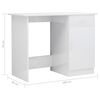 vidaXL Desk High Gloss White 100x50x76 cm Engineered Wood