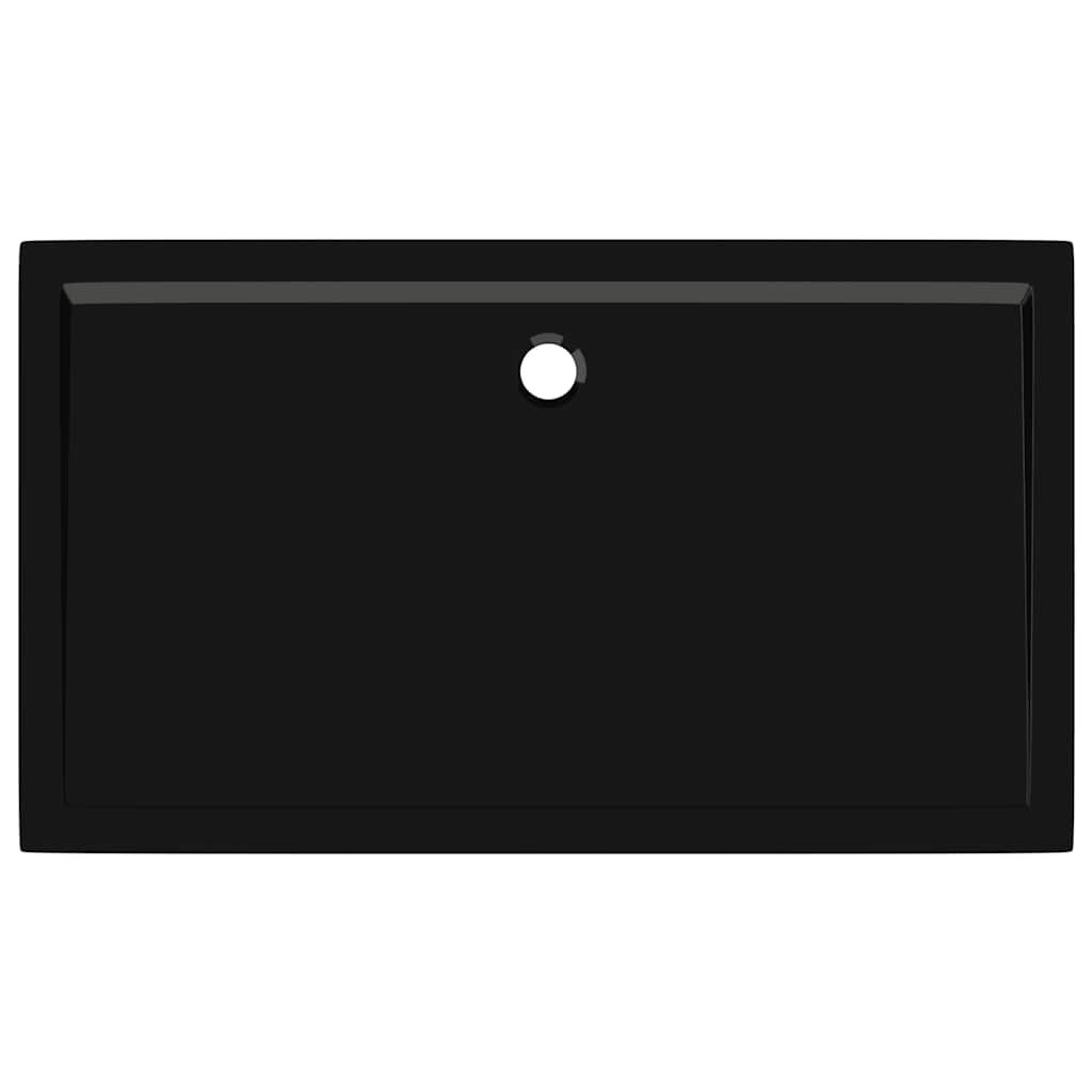 vidaXL Rectangular ABS Shower Base Tray Black 70x120 cm