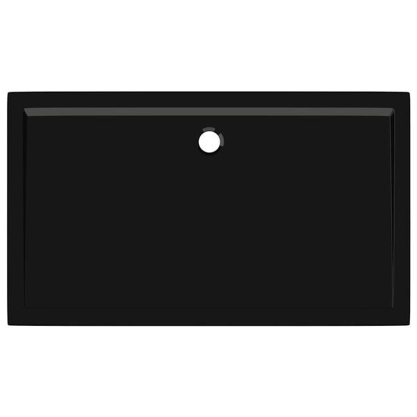 vidaXL Rectangular ABS Shower Base Tray Black 70x120 cm