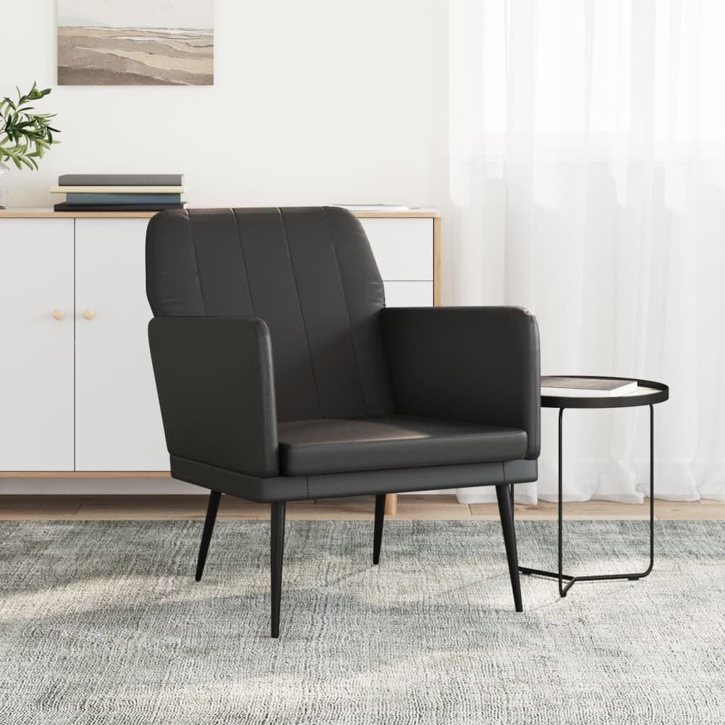 vidaXL Armchair Black 61x78x80 cm Faux Leather