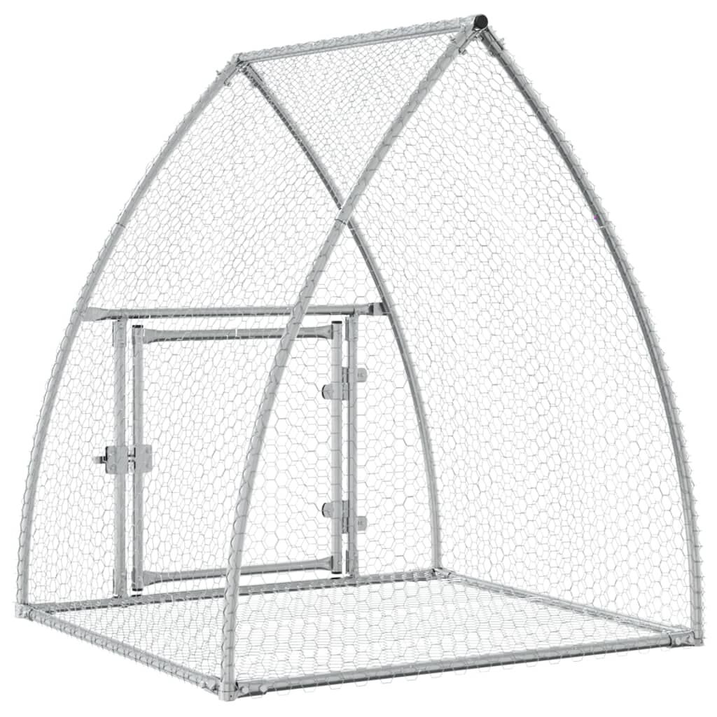 vidaXL Rabbit Hutch Silver 100x105x120 cm Galvanised Steel