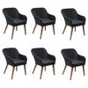 vidaXL 7 Piece Garden Dining Set Black