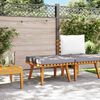 vidaXL Garden Footstool with Cushion 60x60x29 cm Solid Acacia Wood