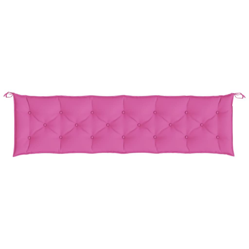 vidaXL Garden Bench Cushions 2pcs Pink 200x50x7cm Fabric
