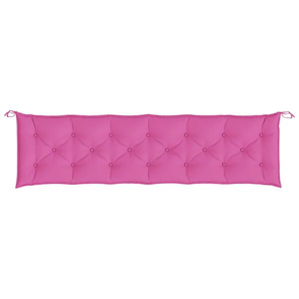 vidaXL Garden Bench Cushions 2pcs Pink 200x50x7cm Fabric