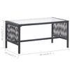 vidaXL 4 Piece Garden Lounge Set with Cushion Poly Rattan Black