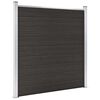 vidaXL Fence Panel WPC 180x186 cm Black