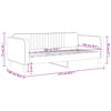 vidaXL Day Bed without Mattress Light Grey 100x190 cm Velvet