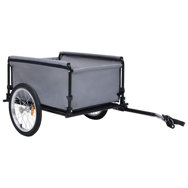 vidaXL Bike Trailer Black and Blue 65 kg