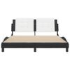 vidaXL Bed Frame without Mattress "Zadar" Black and White 152x203 cm Faux Leather