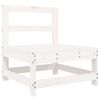 vidaXL 7 Piece Garden Lounge Set White Solid Wood Pine