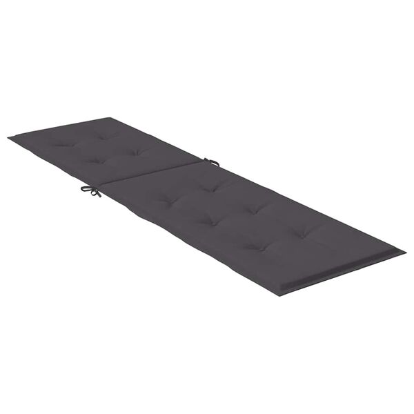 vidaXL Deck Chair Cushion Melange Anthracite (75+105)x50x4 cm Fabric
