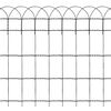 vidaXL Garden Border Fence Powder-coated Iron 10x0.65 m