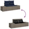 vidaXL Garden Sofa with Cushion 184 x 62 x 69 cm Poly Rattan