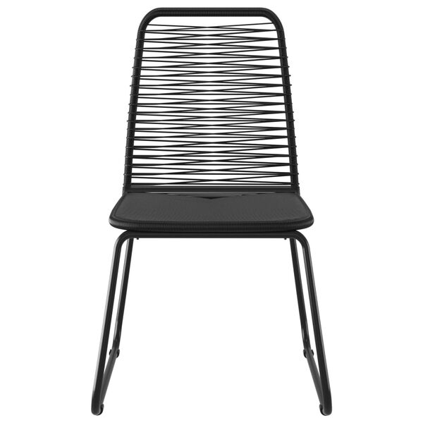 vidaXL Outdoor Chairs 4 pcs Poly Rattan Black