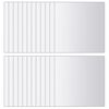 vidaXL 24 pcs Mirror Tiles Square Glass