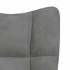vidaXL Relaxing Chair with a Stool Dark Grey Velvet
