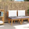 vidaXL Garden Chair with Cushions Solid Acacia Wood