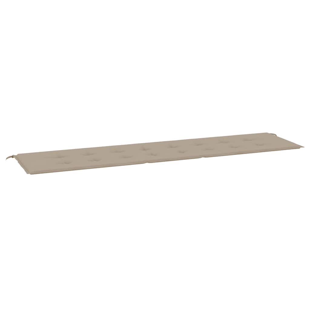 vidaXL Garden Bench Cushion Taupe 200x50x4 cm Oxford Fabric