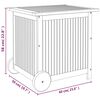 vidaXL Garden Storage Box with Wheels 60x50x58 cm Solid Wood Acacia