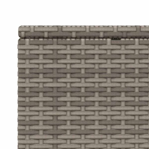 vidaXL Sunbed with Floating Cushion Grey Poly Rattan