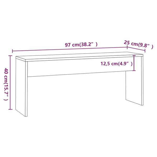 vidaXL 3 Piece Dining Set Grey Sonoma Engineered Wood
