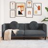 vidaXL Sofa with Cushions 3-Seater Dark Grey Velvet