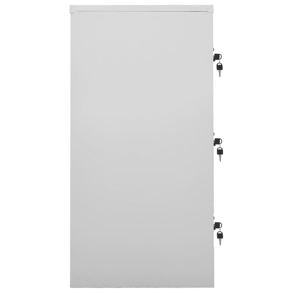 vidaXL Locker Cabinet Light Grey and Green 90x45x92.5 cm Steel