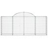 vidaXL Arched Gabion Baskets 6 pcs 200x30x80/100 cm Galvanised Iron