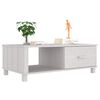 vidaXL Coffee Table HAMAR White 100x55x35 cm Solid Wood Pine