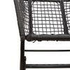 vidaXL 3 Piece Garden Dining Set Black Poly Rattan Glass
