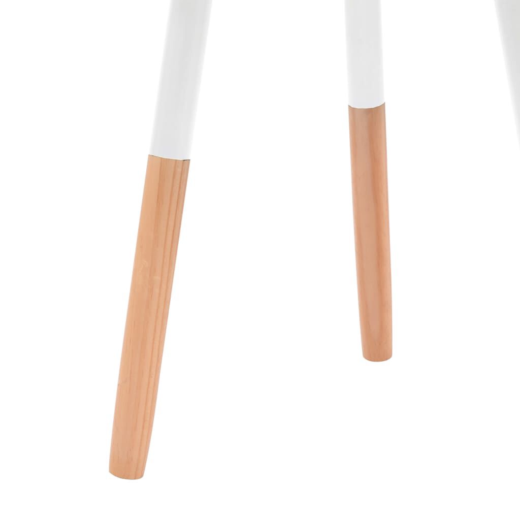 vidaXL Side Table Set 2 Pieces Solid Pinewood White