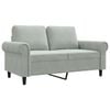 vidaXL 2-Seater Sofa Light Grey 120 cm Velvet