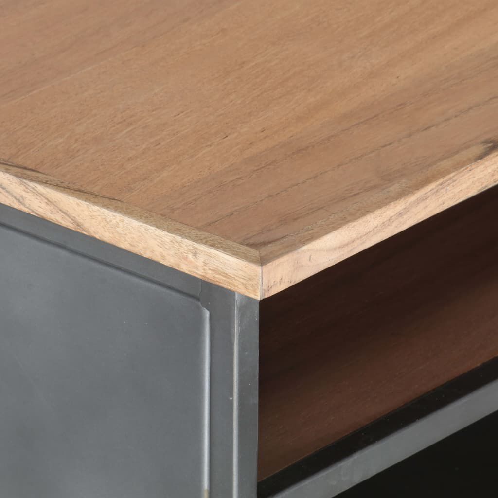 vidaXL Coffee Table Grey 90x50x35 cm Solid Acacia Wood