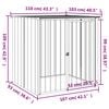 vidaXL Dog House with Roof Black 110x103x109 cm Galvanised Steel