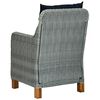 vidaXL Garden Chairs with Cushions 2 pcs Poly Rattan Light Grey