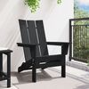 vidaXL Folding Adirondack Chair Black 74.5 x 80.5 x 90cm HDPE