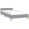vidaXL Bed Frame without Mattress Light Grey Twin XL Fabric