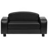 vidaXL Dog Sofa Black 80x50x40 cm Faux Leather