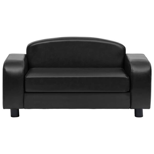 vidaXL Dog Sofa Black 80x50x40 cm Faux Leather
